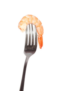 Shrimp on fork