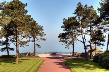 Table d'orientation au cimetière américain - Colleville-sur-mer