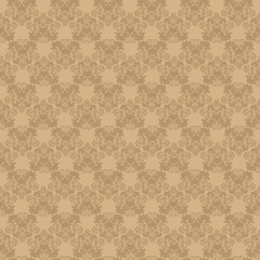 Seamless vintage beige damask background