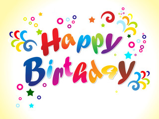 abstract birthday card with text