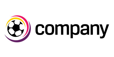 Football soccker ball logo