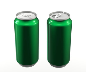 алюминиевые банки зеленые