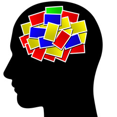 head with note brain