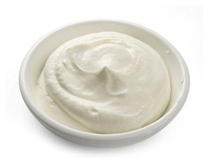 Sour cream in bowl