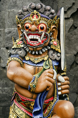 statue in temple bali indonesia