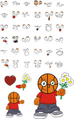 basketball kid cartoon set3