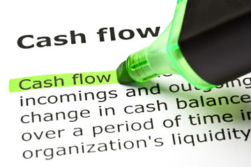 Dictionary definition of the word Cash flow