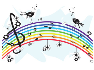 Obraz premium Music rainbow