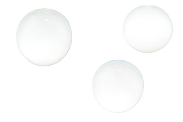 Bubbles on white background