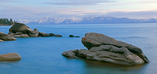 Pink Sunset Over Lake Tahoe
