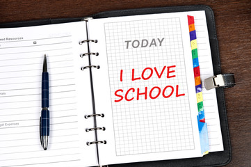 I love school message