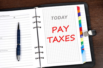 Pay taxes message