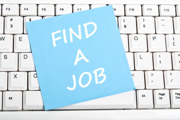 Find a job message
