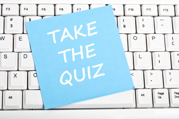 Take the quiz message