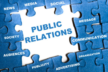 Public relations puzzle - obrazy, fototapety, plakaty