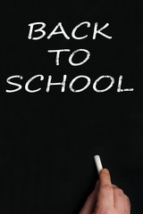 Back to school on black board