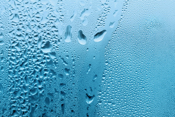 water drops on glass