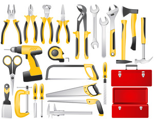 Hand work tools set