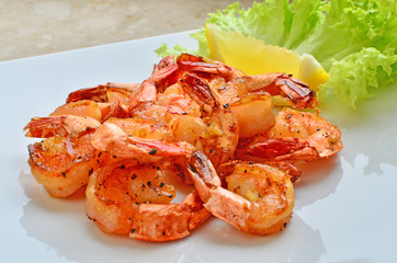 Grilled prawns
