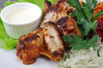 chicken wings with vegetable