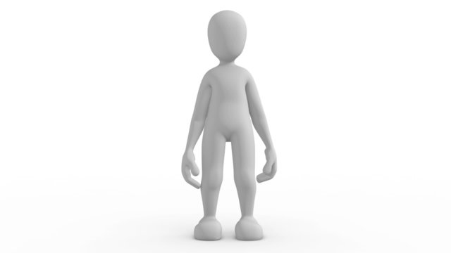 B&uacute;squeda de oportunidades de negocio y &eacute;xito empresarial online. Video de personage de render 3d caminando y realizando b&uacute;squeda con lupa grande.