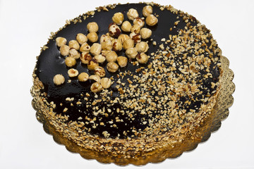 Torta gelato setteveli con noci e mandorle