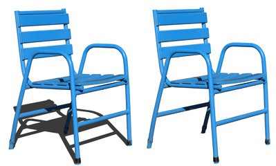 chaise bleu détourer