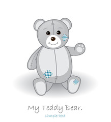 Cute Grey Teddy Bear