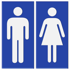 Panneau de toilettes