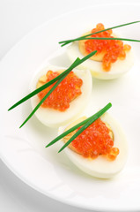 Appetizers with caviar