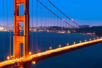 Photo sur Plexiglas Pont du Golden Gate Golden Gate at sunset