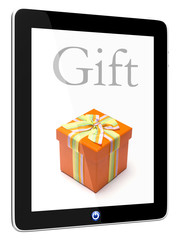 Gift on Tablet PC Computer