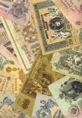 Old russian money background