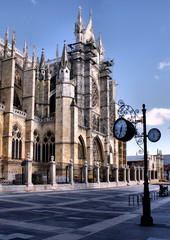 Leon cathedral in north of Spain