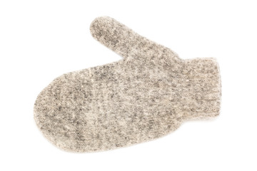 mitten made of wool
