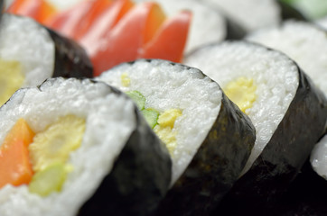 Sushi roll close-up