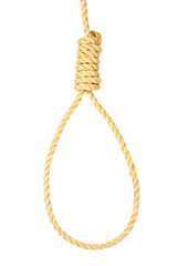 Suicide Noose isolated on white