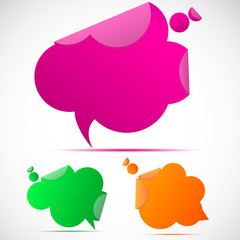 Paper cloud bubble for speech