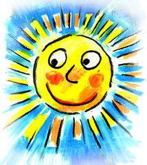 The summer, smiling sun