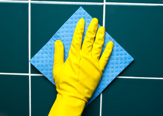 Hand with sponge