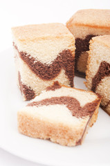 sliced cake