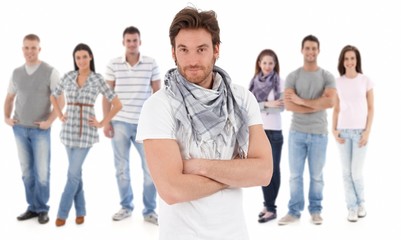Fototapeta premium Group portrait of happy young people