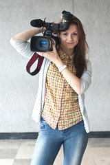 girl with a videocamera