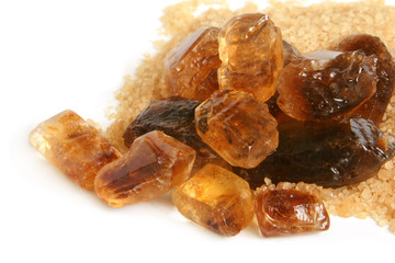 Large caramelized sugar and sugar-sand
