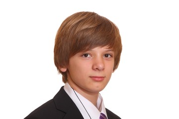 Porträt eines Teenagers in einem Business-Anzug