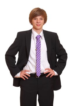 Porträt eines Teenagers in einem Business-Anzug