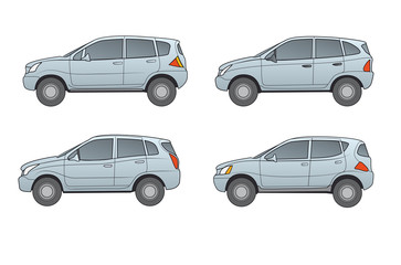 Geländewagen SUV's, neutral, blaugrau