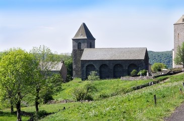 Fototapeta na wymiar Eglise Notre Dame des Pauvres, Aubrac, Aveyron.