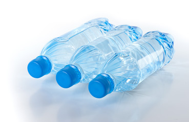 Bottle of water isolated on the white