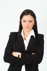 beautiful woman in a business suit